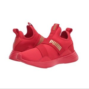 NWT PUMA High Risk Red/Team Gold Sneakers Shoes Slip-On